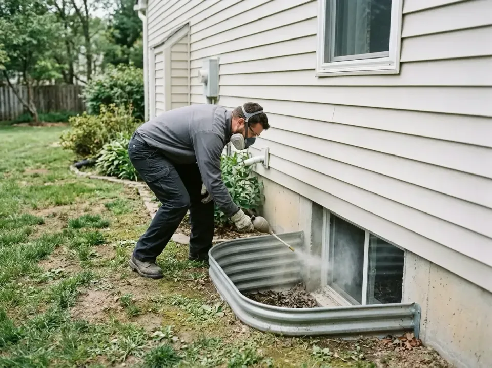 Pest Control Technician — Residential Exterior Pest Control Technician — Residential Exterior